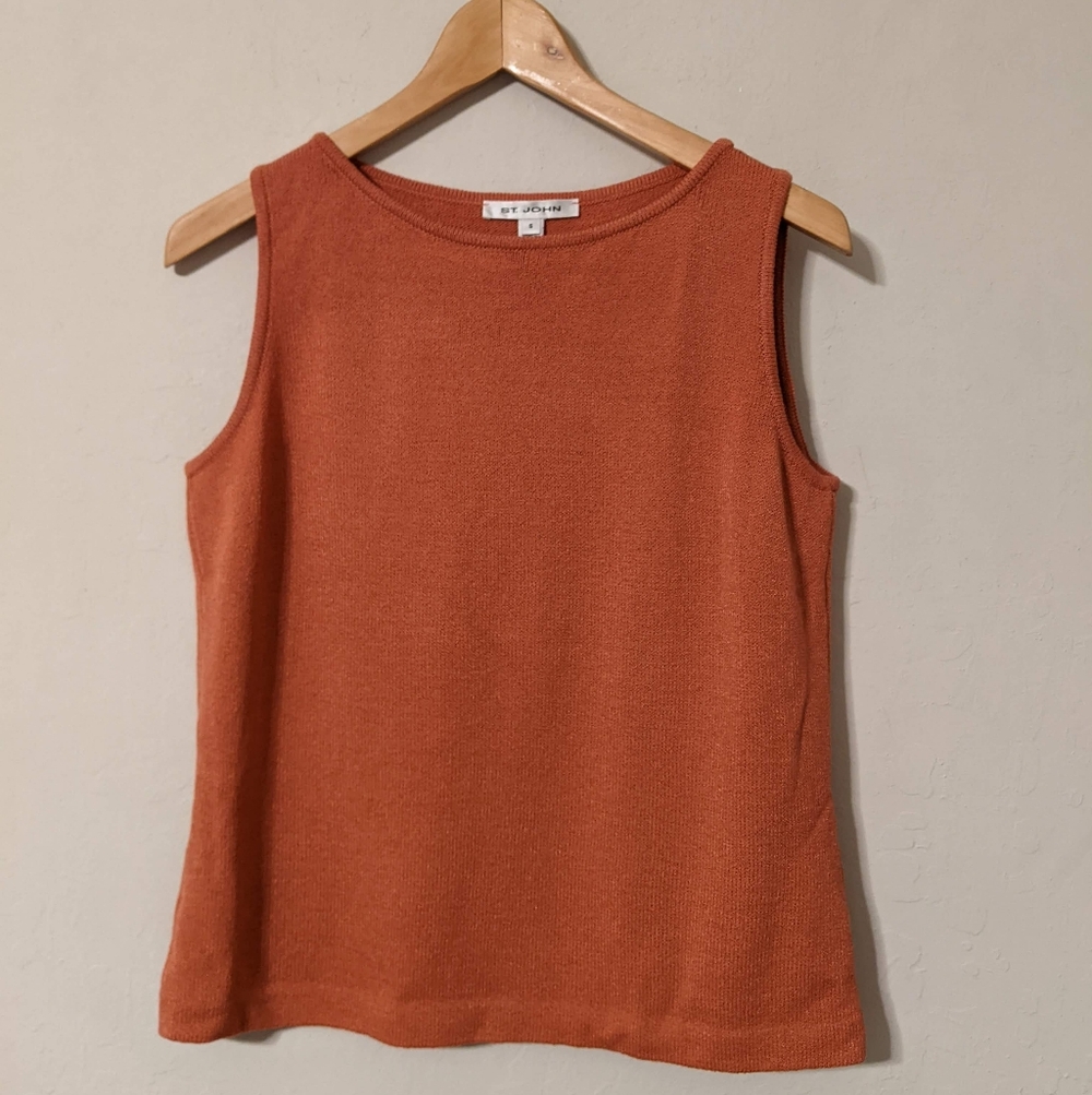 Like New St. John Rust Wool Top Size Small